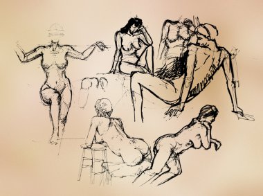 nude women drawing