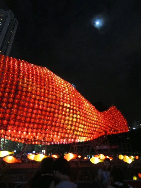 Čínská hong kong lantern festival — Stock fotografie