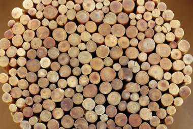 ahşap masa daire doku kesti.