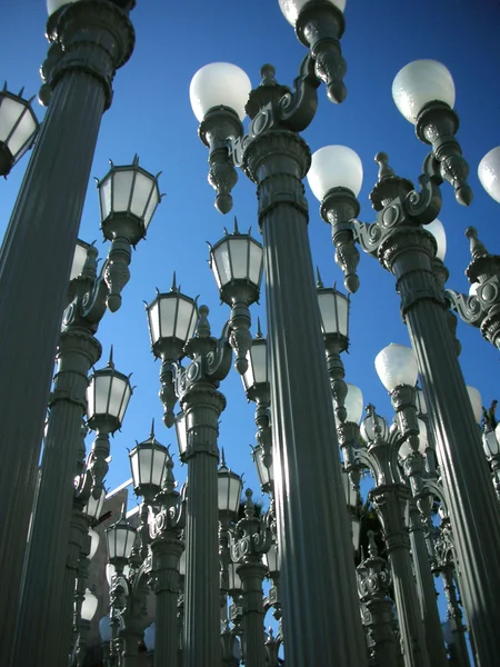 LACMA, Los Angeles County Museum of Art lamps installation art — Stock Photo, Image