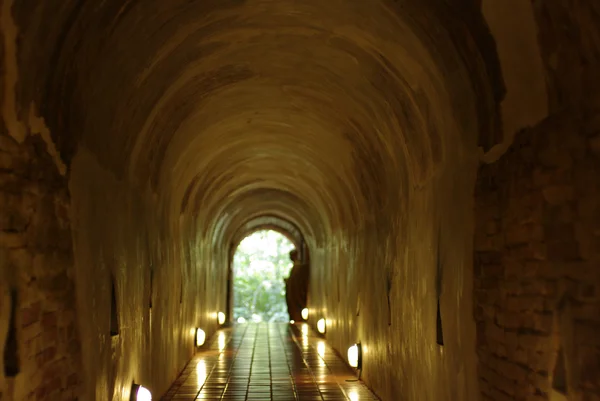 Temple tunnel light, enlightenment concept — Stock Photo, Image