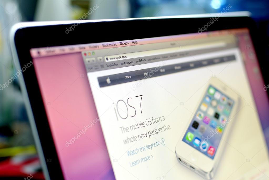 Ios7 news showing on website on Macbook pro