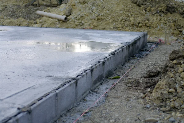 wet concrete