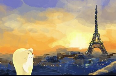 Paris, Eyfel Kulesi çizimi