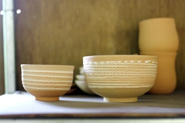 Keramik im Zen-Stil, roher Ton — Stockfoto