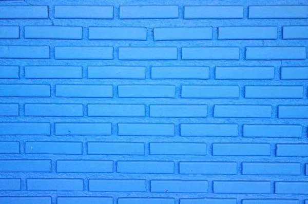 Parete dipinta mattoni blu — Foto Stock
