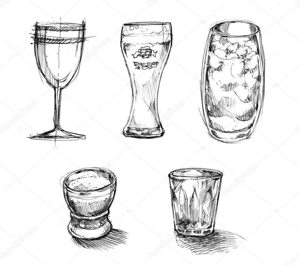 Drinks glasses sketch ⬇ Stock Photo, Image by © glowonconcept 44535471