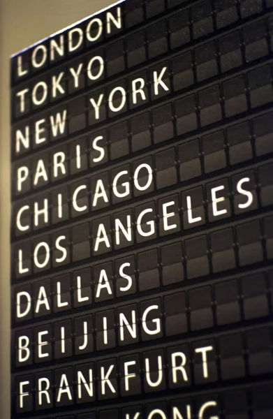 Aeroporto flip board — Fotografia de Stock