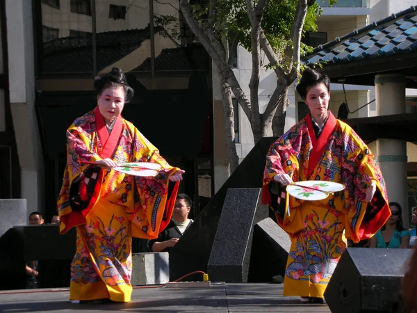 Japonais fan danse — Photo