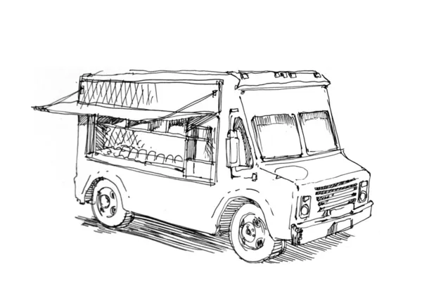 Ilustración de camión de alimentos —  Fotos de Stock