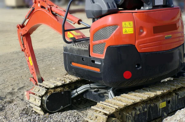 Bulldozer röda konstruktion mekaniker — Stockfoto