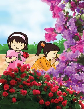 çiçek kokusu illüstrasyon