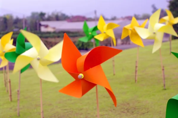 Colourful windmill pinwheel — Stock Photo, Image