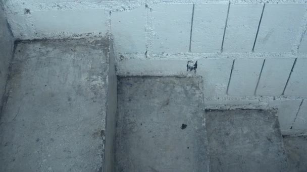 Beton Treppe Loft Industrie Loft Stil Textur Nahaufnahme — Stockvideo