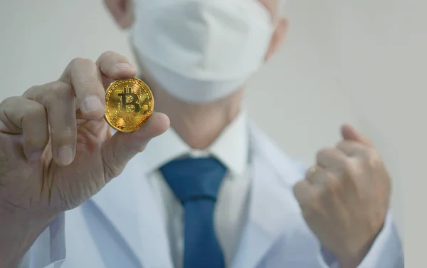 Crypto Digital Currency Medical Health Care Business Privacy Research Relation — Stockfoto