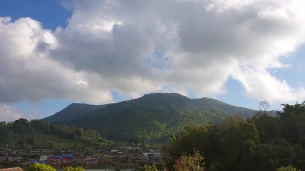 Ban Rak Thaise Vallei Bergdorp Mae Hong Son Thailand Theeboerderij — Stockvideo