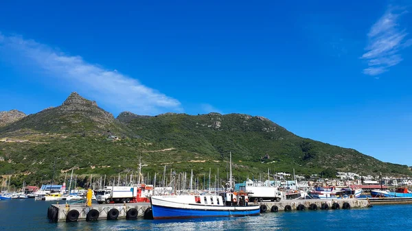 Hout Bay Landscape Panorama View Boat Going Out Seal Island — ストック写真