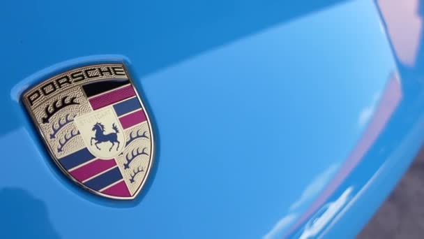 Bangkok Tayland Jauary 2022 Meksika Mavisi Üzerinde Supercar Porsche Logosu — Stok video