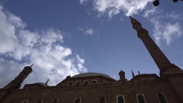 Mesquita Muhammad Ali Exterior Cairo Egito Arquitetura Salâmica — Vídeo de Stock