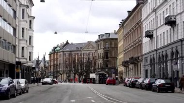 Kopenhag, Danimarka 14 Nisan 2018 Kuzey Avrupa Yerel İnşaat ve Mimarisi