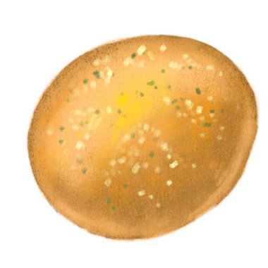 Taze İtalyan sarımsaklı peynirli maydanoz ekmekli çörek fırınının el resmi.