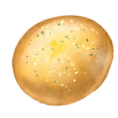 Taze İtalyan sarımsaklı peynirli maydanoz ekmekli çörek fırınının el resmi.