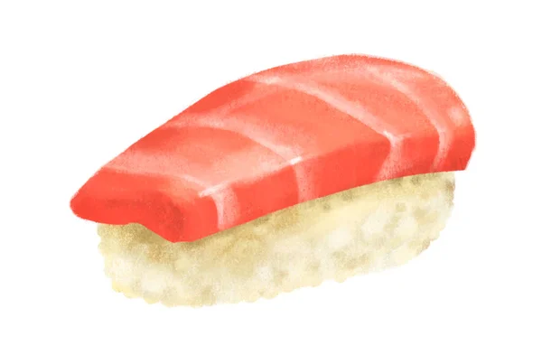 Handzeichnung Japanisches Essen Toro Thunfisch Sushi Nigiri — Stockfoto