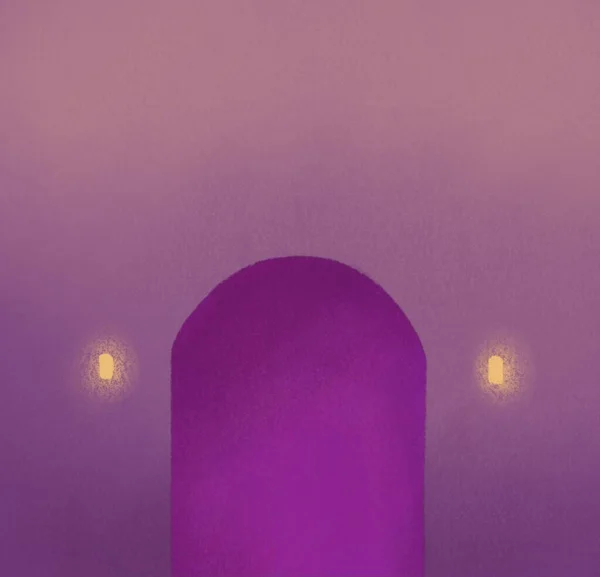 Krzywa Ściany Łuk Wejście Puste Miejsce Ilustracją Malarstwa Światła — Zdjęcie stockowe