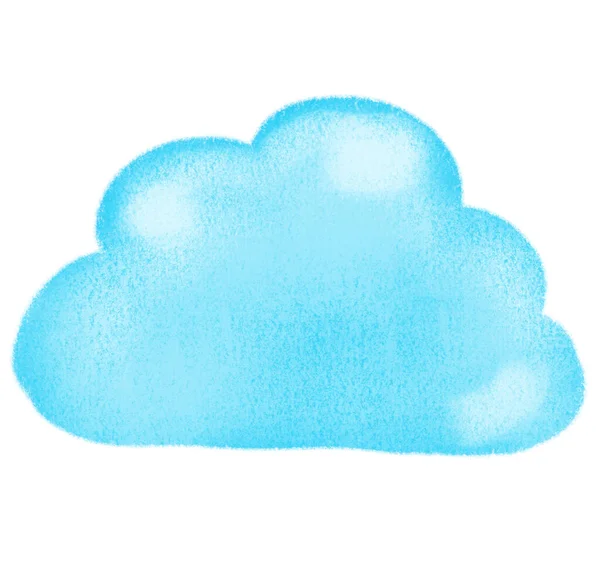 Regenseizoen Bewolkt Wolken Illustratie Hand Tekening — Stockfoto