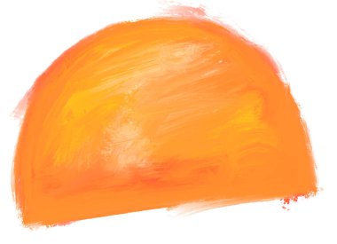 Yarım daire şeklinde yağlı boya resim dokusu sanatsal sanat kutusu