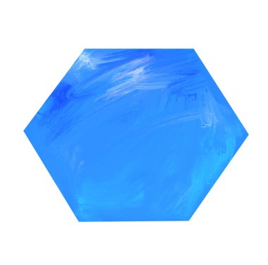 Altıgen şekilli yağlı boya çizim dokusu sanat kutusu