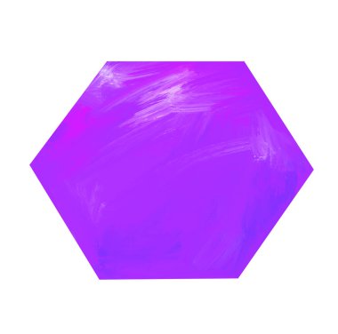 Altıgen şekilli yağlı boya çizim dokusu sanat kutusu