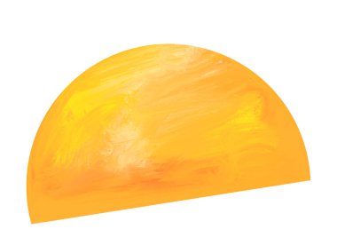 Yarım daire şeklinde yağlı boya resim dokusu sanatsal sanat kutusu