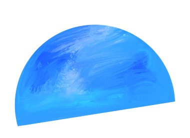 Yarım daire şeklinde yağlı boya resim dokusu sanatsal sanat kutusu