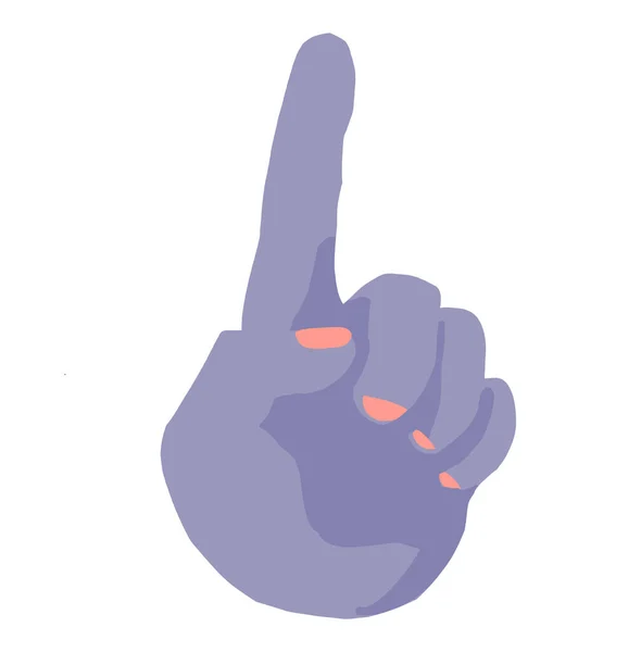 Hand Finger Press Illustartion Phone Action Gesture Drawing Icon — стоковое фото