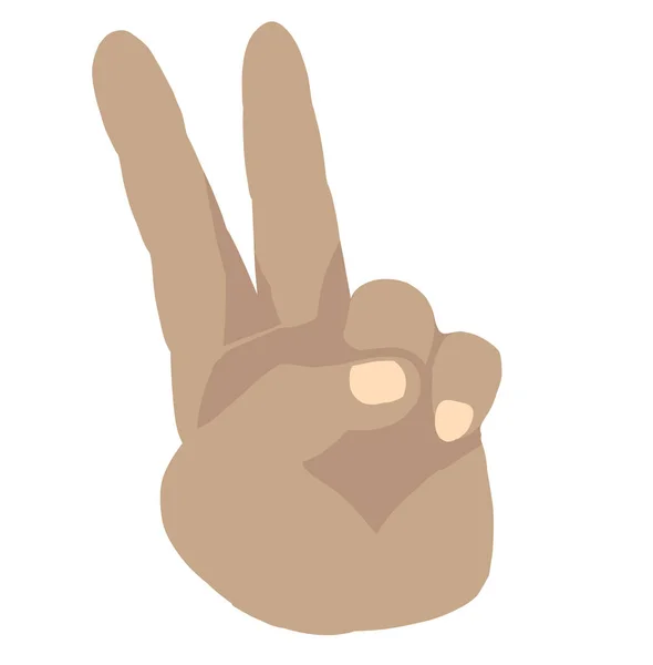 Hand Victory Sign Illustartion Phone Action Gesture Drawing Icon — стоковое фото