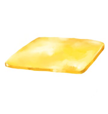 Sarı kremalı suluboya elle çizim sanatı