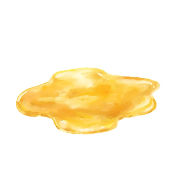 Yellow Creamy Butter Watercolor Hand Painting Illustration Art — Foto de Stock