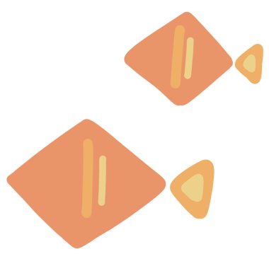 Okyanusun altında hayvan ve mercan boho organik el çizimi ikonu