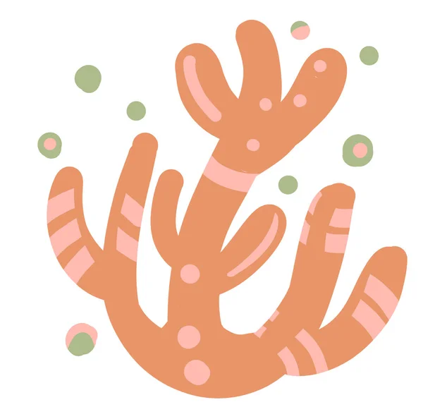 Sea Ocean Animal Coral Boho Organic Hand Drawn Icon — Stock Photo, Image