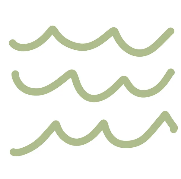 Хвиля Під Водою Колір Океану Кораловий Бухо Органічна Ікона Намальована — стокове фото