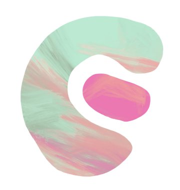 Yağlı boya dokusuyla boho serbest biçim. Pastel renk çizimi.