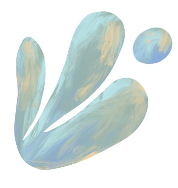 Yağlı boya dokusuyla boho serbest biçim. Pastel renk çizimi.