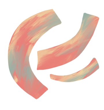 Yağlı boya dokusuyla boho serbest biçim. Pastel renk çizimi.