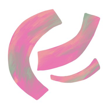 Yağlı boya dokusuyla boho serbest biçim. Pastel renk çizimi.