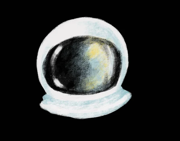 Astronaut Space Helmet Artistic Sketh Illustration Painting — Foto de Stock