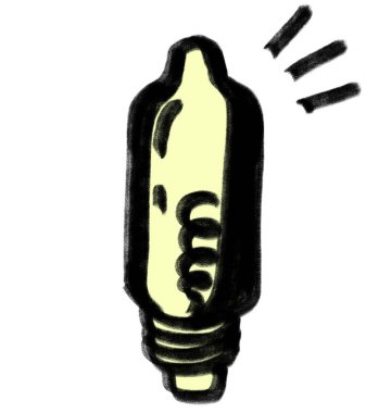 Yaratıcı çözüm ampul el karalama çizimi resim simgesi sanatsal çizgi