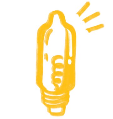 Yaratıcı çözüm ampul el karalama çizimi resim simgesi sanatsal çizgi