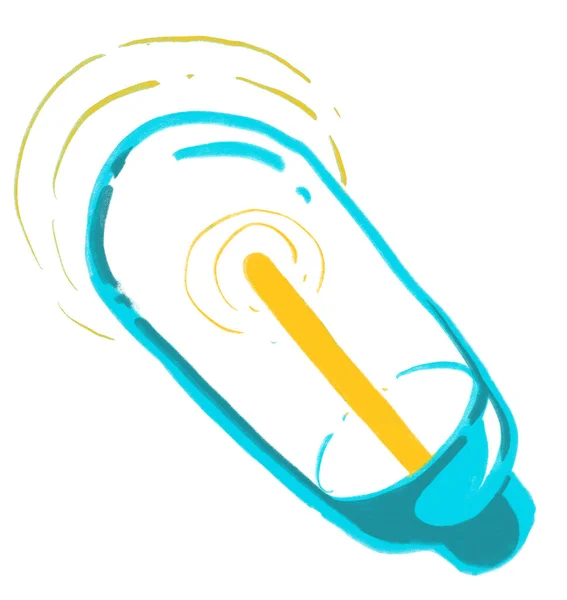 Creative Solution Light Bulb Hand Draw Doodle Illustration Icon Artistic — Fotografia de Stock