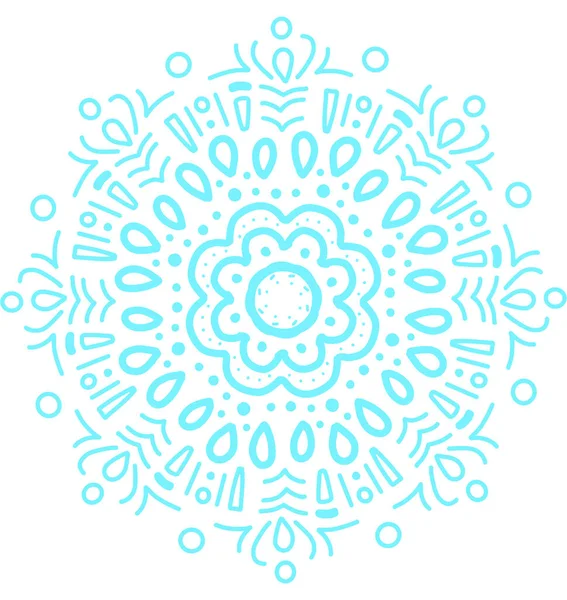 Mandala Wzór Ornament Strony Rysunek Ilustracja Symetryczna Medytacja — Zdjęcie stockowe
